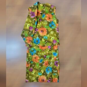 Bette Norbet Of California Vintage Floral Multicolor Skirt Set